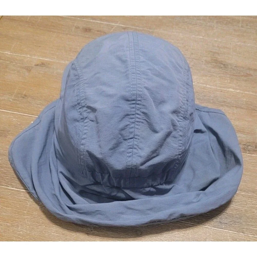 LL Bean Kids Fishing Hat With Neck & Insect Protection Blue Size Large Flexible